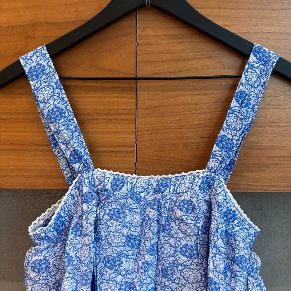 FREE PEOPLE Sweet Caroline Top Combo Blue, Size XS